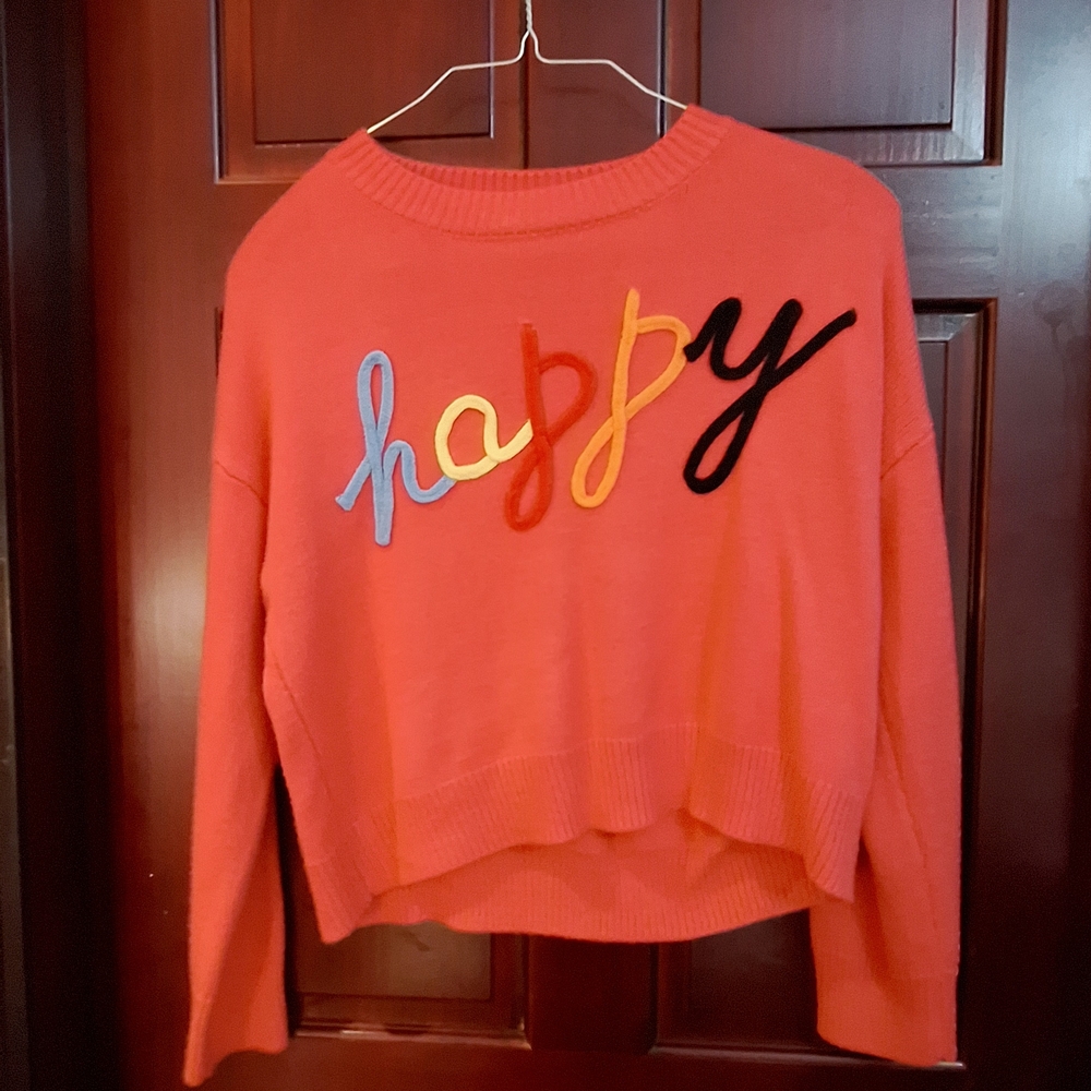 SHEIN Pink 'Happy' Sweater